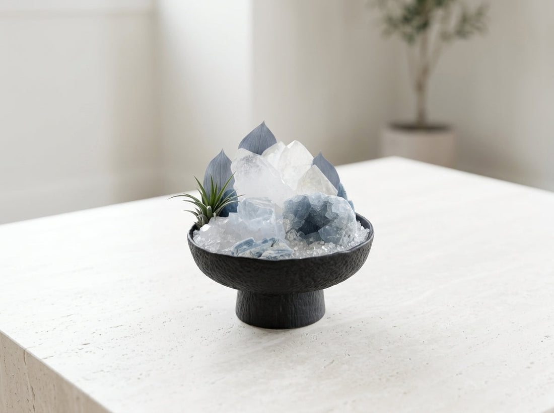 Caelum Elements design philosophy — handcrafted crystal bonsai by Caelum Oro