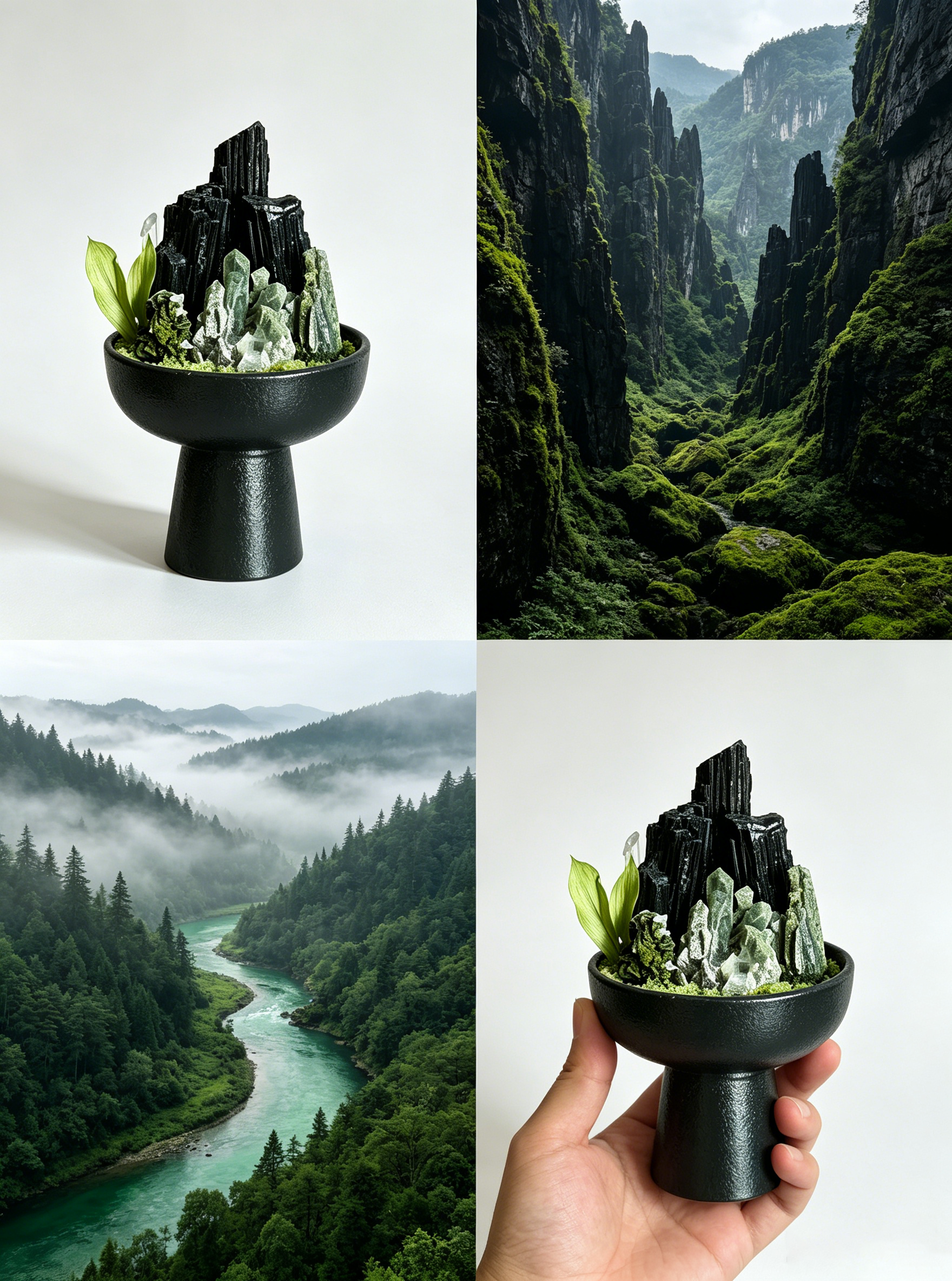 Black Tourmaline & Epidote Crystal Mountain