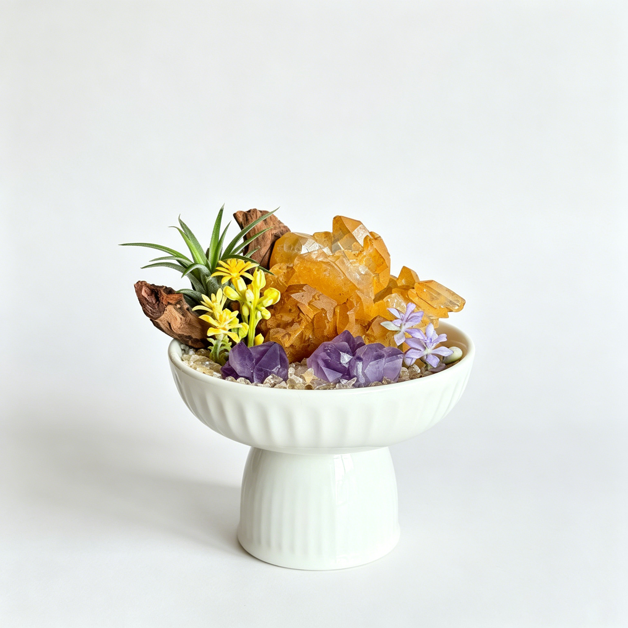Golden Healer & Amethyst Crystal Garden