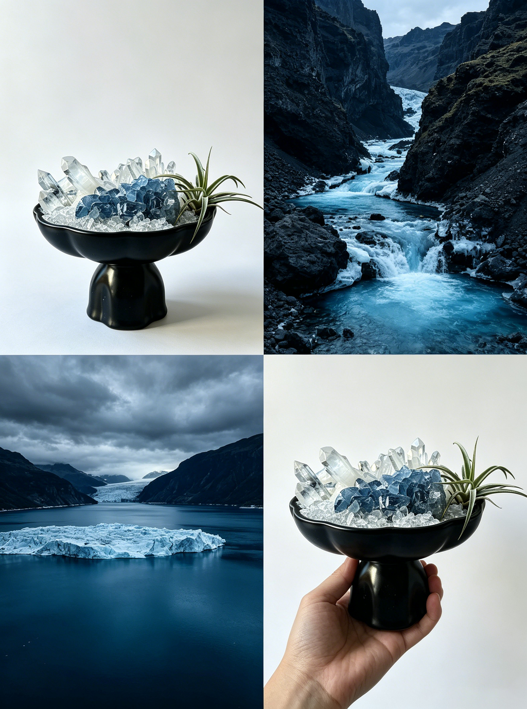 Indigo Celestite & Crystal Cluster