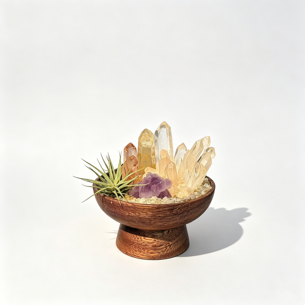 Clear Quartz & Citrine Crystal Garden