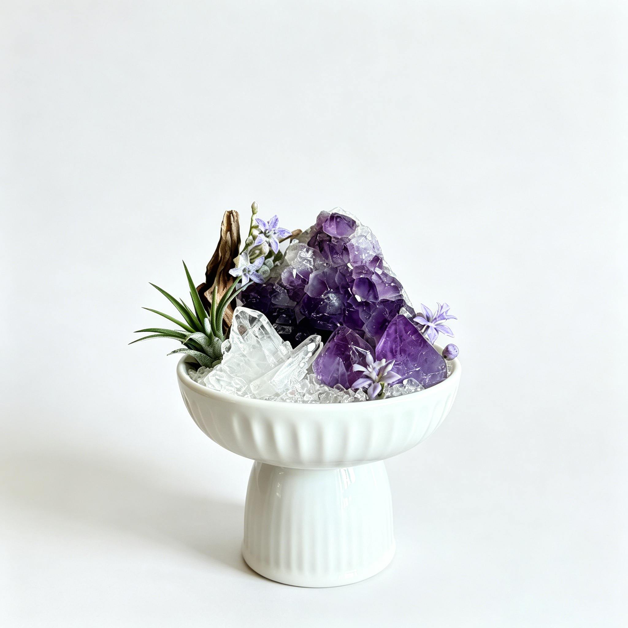 Amethyst Cluster & Clear Quartz Intuition Aura
