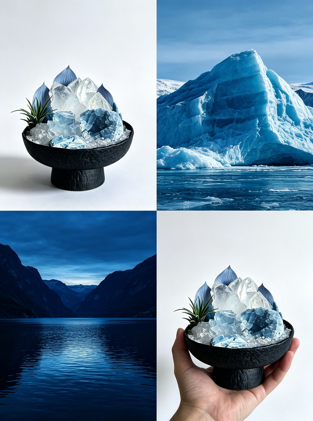 Deep Celestite Geode & Quartz Halo