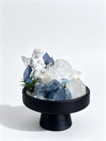 Anchor deep peace & send silent protection afar. This 1-of-1 Guardian sanctuary pairs clear quartz & celestite with a porcelain angel in black stoneware. Shop now.