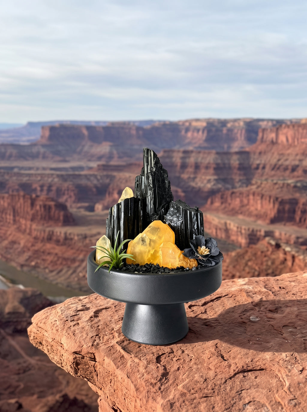 placed in a natural landscape, styled setting.