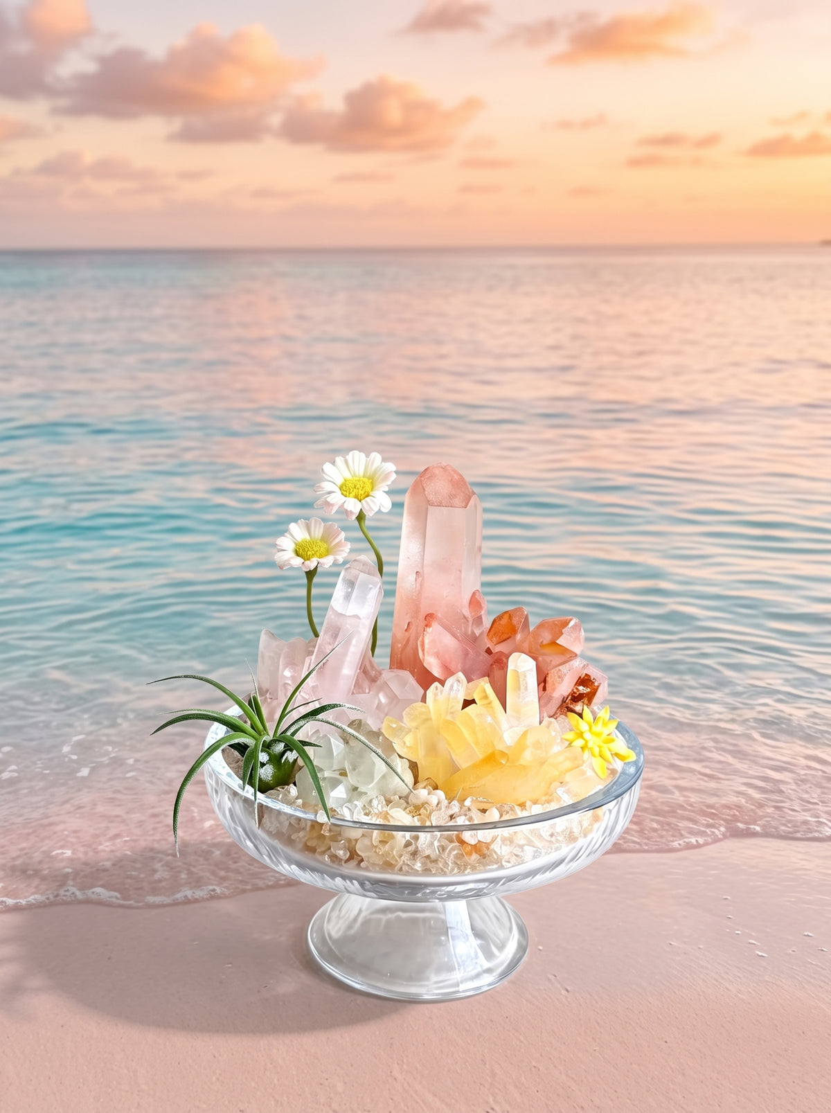placed in a natural landscape, styled setting.
