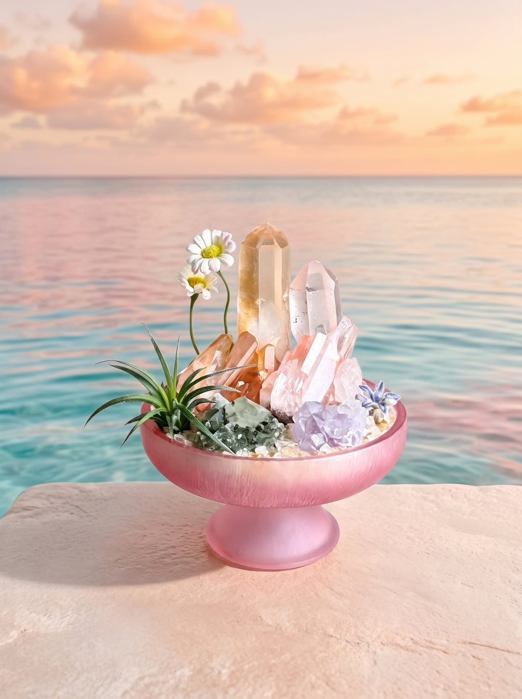 placed in a natural landscape, styled setting.