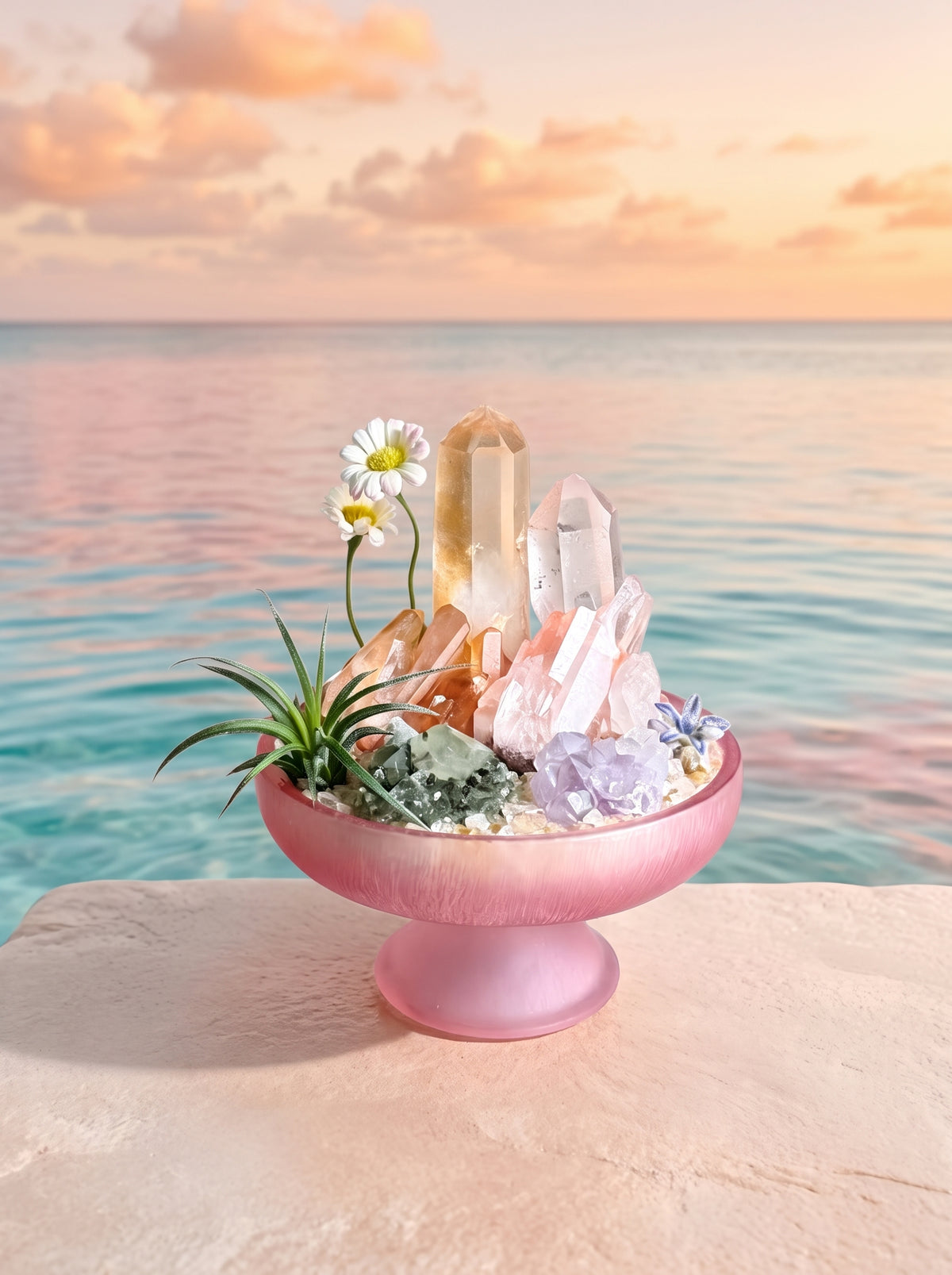 placed in a natural landscape, styled setting.