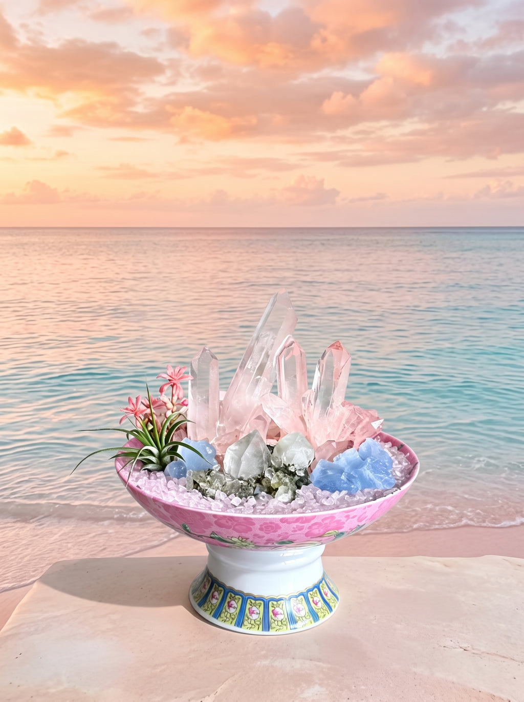placed in a natural landscape, styled setting.