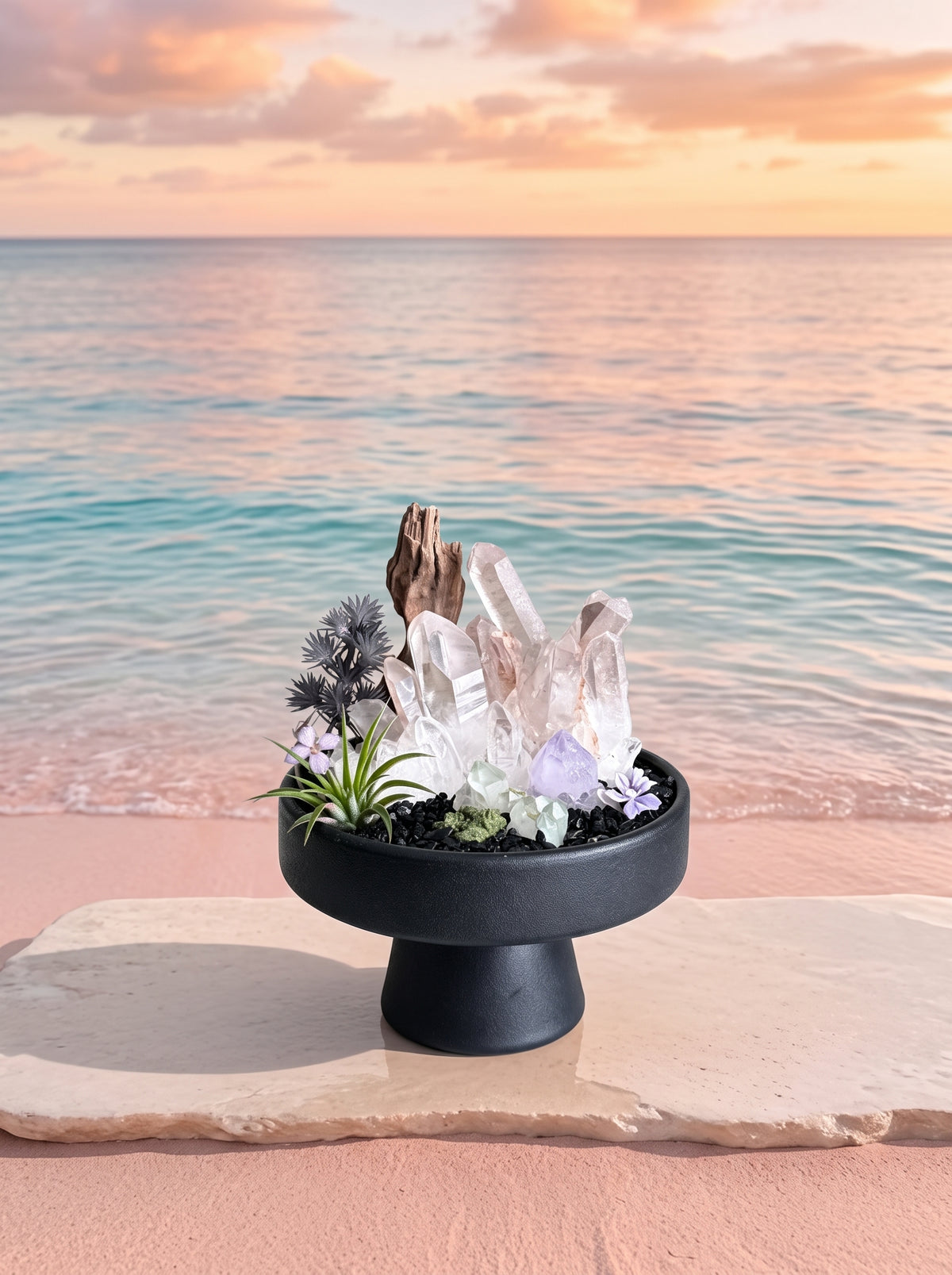 placed in a natural landscape, styled setting.