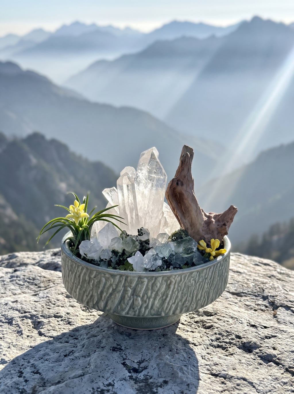CALM SUMMIT CLEAR QUARTZ GARDEN