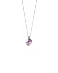Geometric Amethyst Pendant Necklace