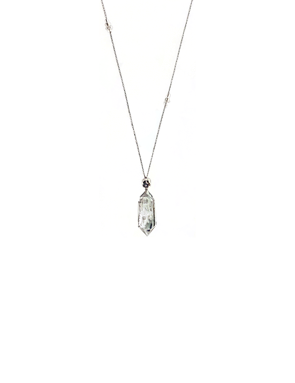 Clear Quartz Crystal Point Necklace