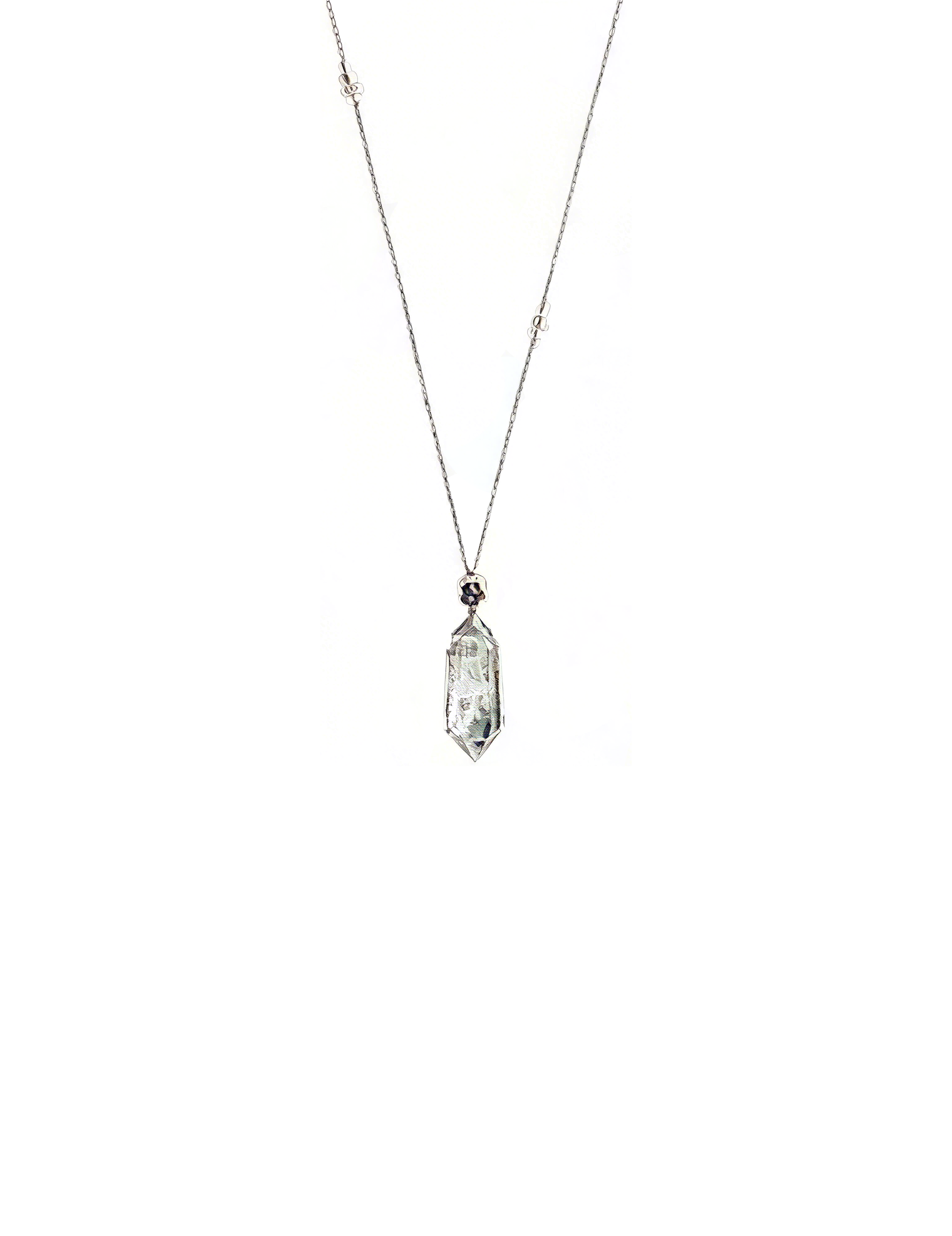 Clear Quartz Crystal Point Necklace
