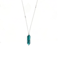 Teal Crystal Point Necklace