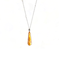 Citrine Teardrop Pendant Necklace