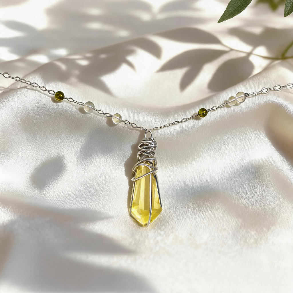 Wire-Wrapped Citrine Prism