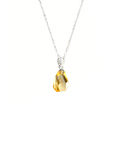 Pave Faceted Citrine Pendant